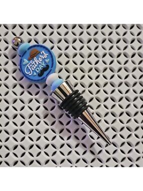 Father's Day Blue Bottle Stopper